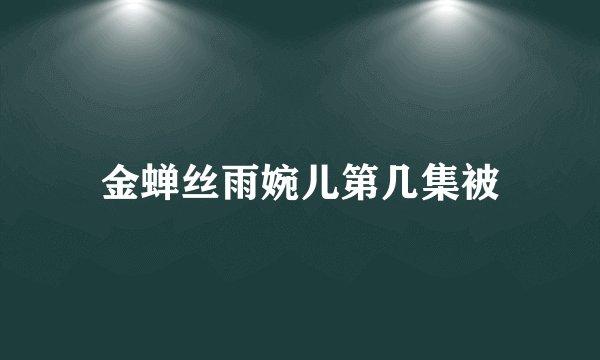 金蝉丝雨婉儿第几集被