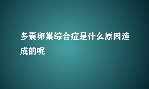 多囊卵巢综合症是什么原因造成的呢