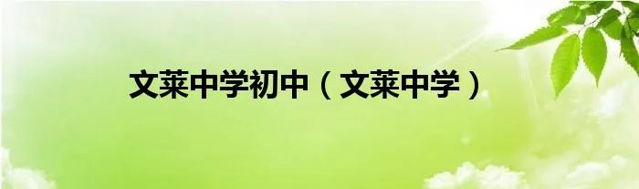 文莱中学初中（文莱中学）