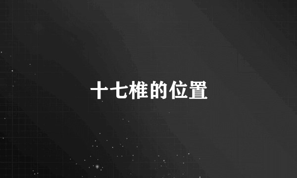 十七椎的位置