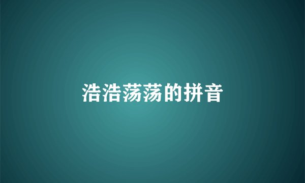 浩浩荡荡的拼音