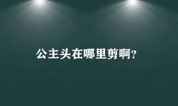 公主头在哪里剪啊？