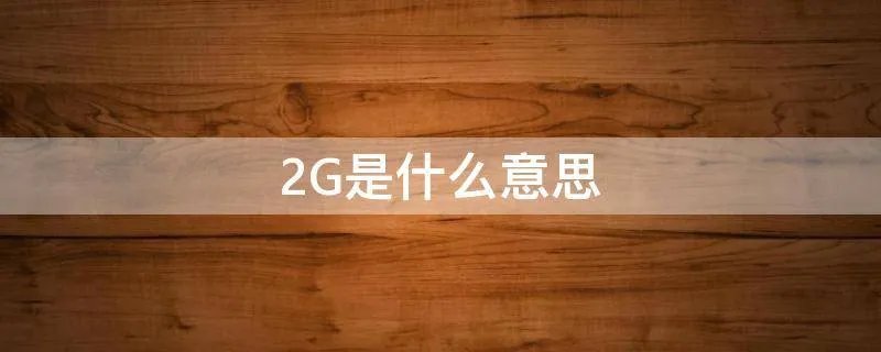 2G是什么意思