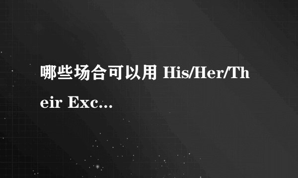 哪些场合可以用 His/Her/Their Excellency （「XXX阁下」）这样的称呼？