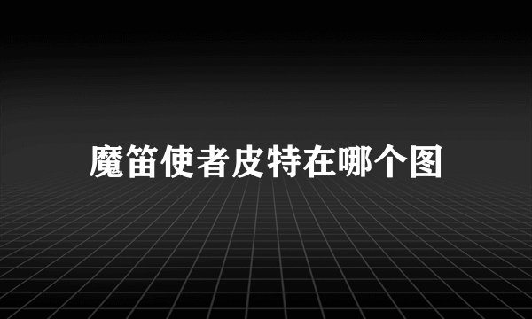 魔笛使者皮特在哪个图