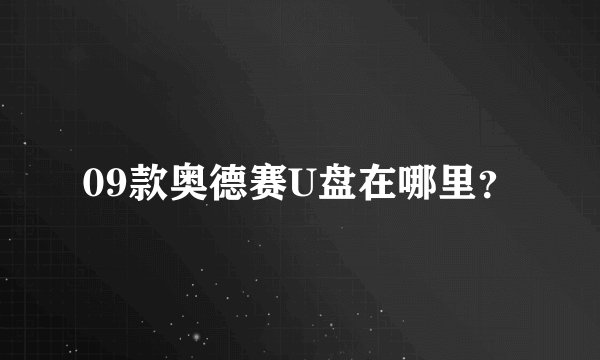 09款奥德赛U盘在哪里？